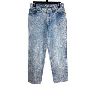 VTG 80s Levis 17501 6119 Acid Wash Mom Jeans 28x25 Button Fly High Rise USA Made